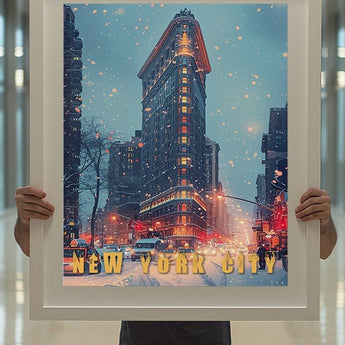 New York Flat Iron Building Travel Print - Vacation Art Boutique