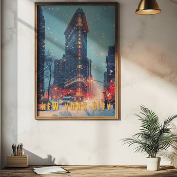 New York Flat Iron Building Travel Print - Vacation Art Boutique