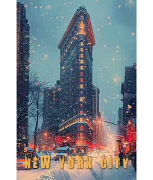 New York Flat Iron Building Travel Print - Vacation Art Boutique