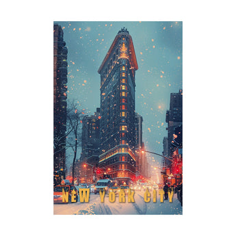 New York Flat Iron Building Travel Print - Vacation Art Boutique