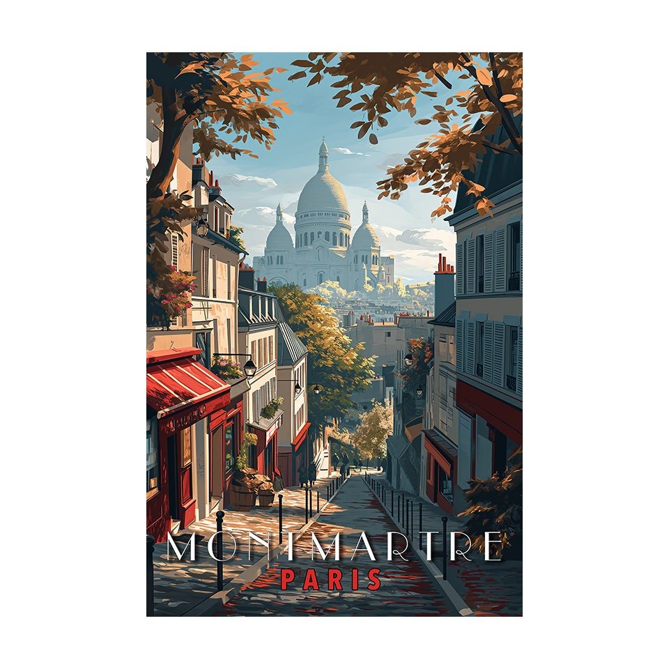 Paris Montmartre Basilica Sacré - Cœur Travel Print - Vacation Art Boutique