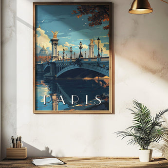 Paris Pont Alexandre III Travel Print - Vacation Art Boutique