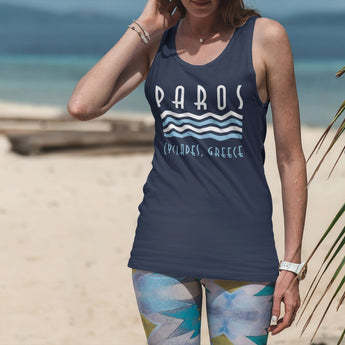 Paros Cyclades, Greece Unisex Jersey Tank - Vacation Art Boutique