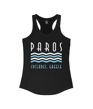 Paros Cyclades, Greece Women's Racerback Tank - Vacation Art Boutique