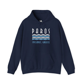 Paros Graphic Hoodie - Unisex Travel Sweatshirt for a Stylish Look - Vacation Art Boutique