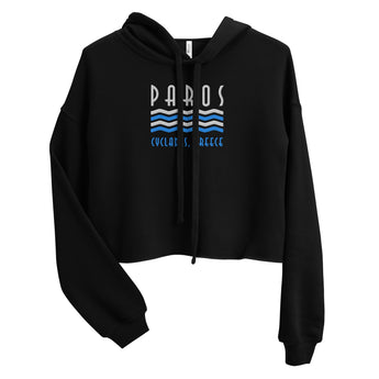 Paros Women's Crop Hoodie - Vacation Art Boutique