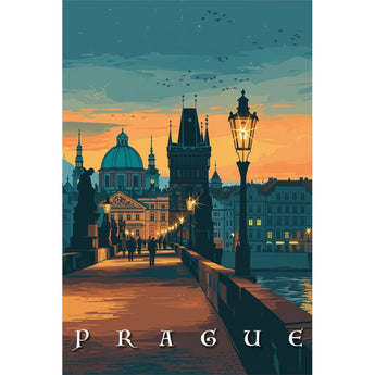 Prague Charles Bridge Travel Print - Vacation Art Boutique