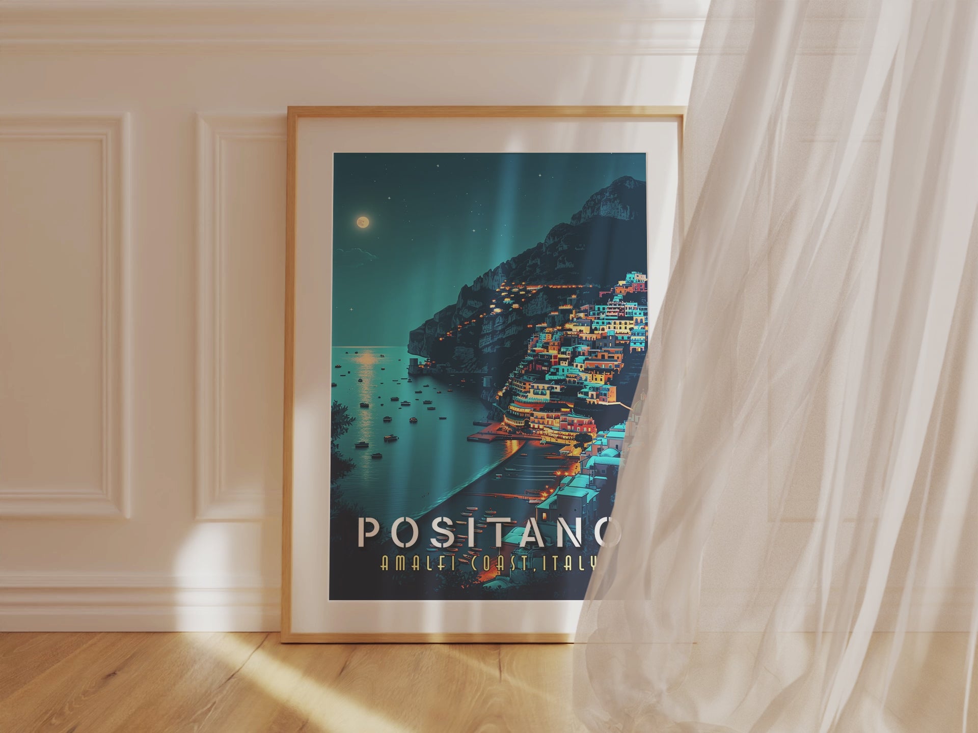 Amalfi Coast Positano Print - Vacation Art Boutique. 