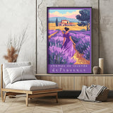 Provence Lavender Fields Travel Print - Vacation Art Boutique