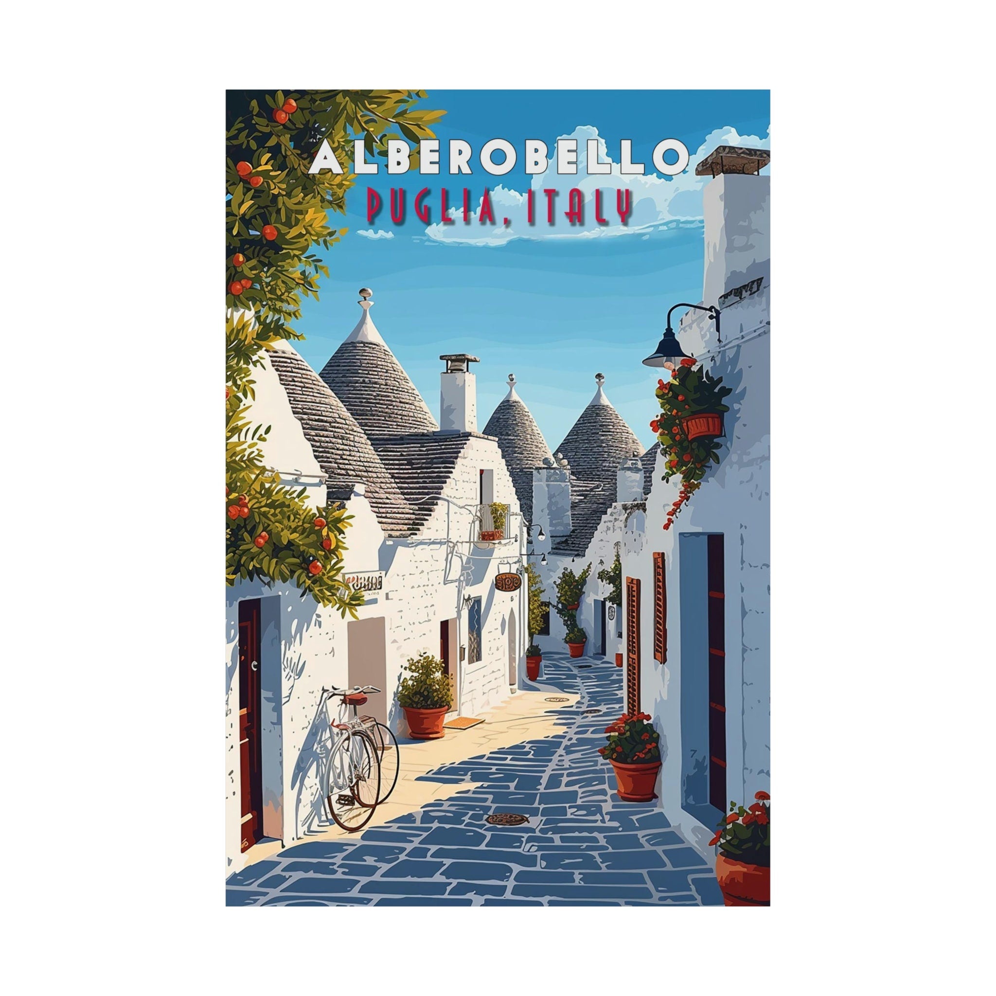 Puglia Alberobello Village Travel Print - Vacation Art Boutique