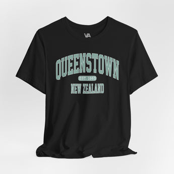 Queenstown, New Zealand Athletic Vacation T-Shirt - Vacation Art Boutique