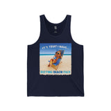 Resting Beach Face Unisex Jersey Tank - Vacation Art Boutique