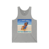 Resting Beach Face Unisex Jersey Tank - Vacation Art Boutique