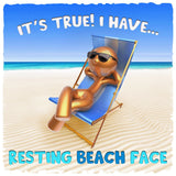 Resting Beach Face Vacation Tee - Vacation Art Boutique