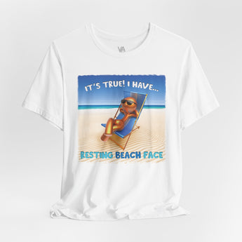 Resting Beach Face Vacation Tee - Vacation Art Boutique