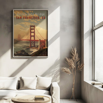 San Francisco Golden Gate Bridge Travel Print - Vacation Art Boutique