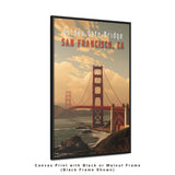 San Francisco Golden Gate Bridge Travel Print - Vacation Art Boutique