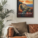 Santorini Vineyard Travel Print - Vacation Art Boutique