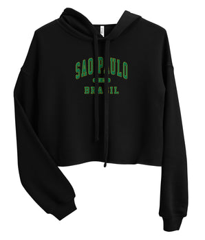 Sao Paolo Women's Crop Hoodie - Vacation Art Boutique