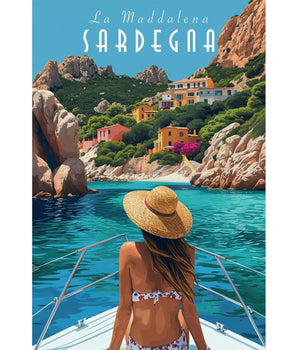 Sardinia Sailing Travel Print - Vacation Art Boutique