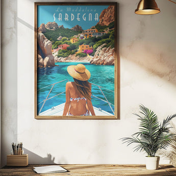 Sardinia Sailing Travel Print - Vacation Art Boutique