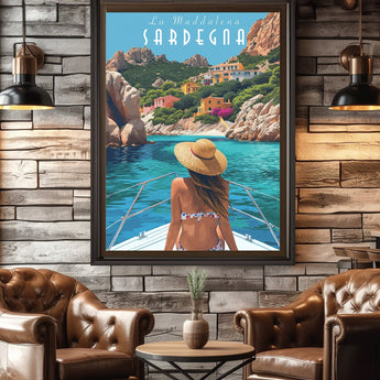 Sardinia Sailing Travel Print - Vacation Art Boutique