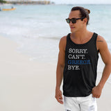 Sorry. Can't. Greece. Bye. Unisex Jersey Tank - Vacation Art Boutique