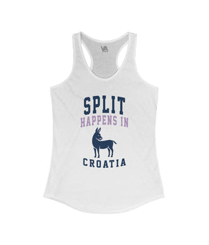 Split Happens in Croatia Women's Racerback Tank - Vacation Art Boutique