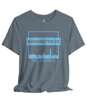 Washington DC City Skyline Silhouette Unisex Vacation T-Shirt - Vacation Art Boutique