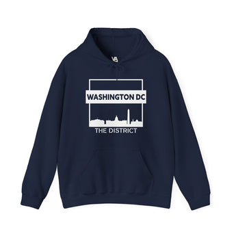Washington DC Skyline Silhouette Travel Hoodie - Vacation Art Boutique