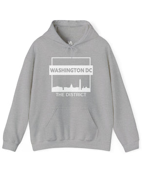 Washington DC Skyline Silhouette Travel Hoodie - Vacation Art Boutique