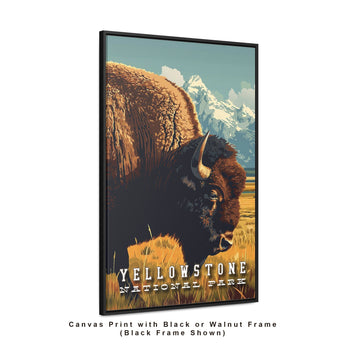 Yellowstone National Park Bison Travel Print - Vacation Art Boutique